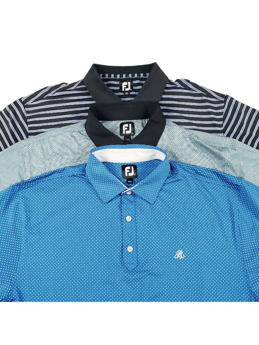 Lot Of 3 Footjoy Shirts Golf Men XL Performance Stretch Polo Reserve Course EUC